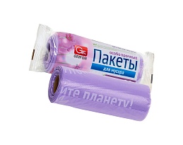 Мешки для мусора 35 л, ароматизированные, сиреневые, в рулоне 20 шт., ПНД, 12 мкм, 560х530 мм, GRIFON Полевые Цветы, 100-034 в Уссурийске