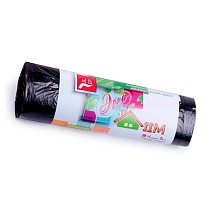 Мешки для мусора 30 л, черные, в рулоне 20 шт., ПНД, 6 мкм, 600х500 мм, Концепция Быта ЭкоДом, 601348 в Уссурийске