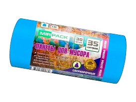 Мешки для мусора 35 л, ароматизированные, синие, в рулоне 30 шт., ПНД, 12 мкм, 640х500 мм, EXTRA, 3530661 в Уссурийске