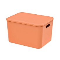 Ящик пластиковый вкладываемый оранжевый 410х305х245 мм в Уссурийске Ящик пластиковый вкладываемый оранжевый 410х305х245 мм в Уссурийске