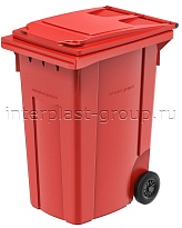 Мусорный контейнер 360 л красный 360 красный в Уссурийске