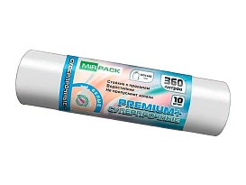 Мешки для мусора 360 л, белые, в рулоне 10 шт., ПВД 65 мкм, 1400х1000 мм, PREMIUM+, 3601015302 в Уссурийске