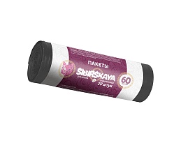 Мешки для мусора 50 л, черные, в рулоне 20 шт., ПНД, 10 мкм, 700х600 мм, SIBIRSKAYA, 101-006 S в Уссурийске