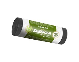 Мешки для мусора 30 л, черные, в рулоне 25 шт., ПНД, 7 мкм, 580х480 мм, SIBIRSKAYA, 101-003 S в Уссурийске