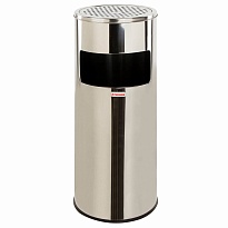 Урна с пепельницей 27 л, нержавеющая сталь, зеркальная, LAIMA PROFESSIONAL в Уссурийске