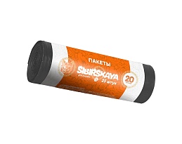 Мешки для мусора 20 л, черные, в рулоне 25 шт., ПНД, 6 мкм, 420х450 мм, SIBIRSKAYA, 101-001 S в Уссурийске