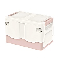 Ящик пластиковый складной белый, дно розовое, 370х240х240 мм в Уссурийске