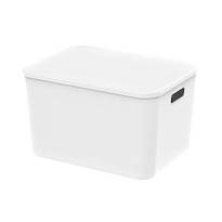 Ящик пластиковый вкладываемый белый 410х305х245 мм в Уссурийске Ящик пластиковый вкладываемый белый 410х305х245 мм в Уссурийске