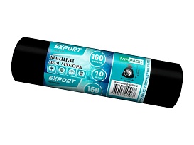 Мешки для мусора 160 л, ароматизированные, черные, в рулоне 10 шт., ПВД, 80 мкм, 1100х930 мм, EXPORT, exp16010142 в Уссурийске Мешки для мусора 160 л, ароматизированные, черные, в рулоне 10 шт., ПВД, 80 мкм, 1100х930 мм, EXPORT, exp16010142 в Уссурийске