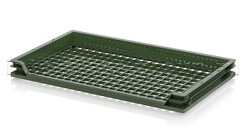 Ящик (лоток) для хлеба, овощей и фруктов трехбортный зеленый в Уссурийске Ящик (лоток) для хлеба, овощей и фруктов трехбортный зеленый в Уссурийске