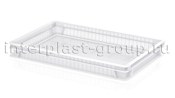 Ящик для полуфабрикатов перфорированный белый в Уссурийске