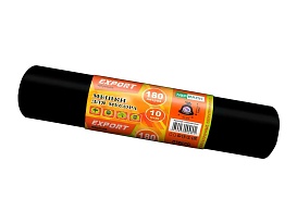 Мешки для мусора 180 л, ароматизированные, черные, в рулоне 10 шт., ПВД, 80 мкм, 1100х930 мм, EXPORT, exp18010142 в Уссурийске