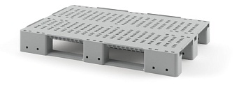 Поддон пластиковый перфорированный (усилен 2 трубами) с бортиками серый в Уссурийске Поддон пластиковый перфорированный (усилен 2 трубами) с бортиками серый в Уссурийске