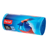Мешки для мусора 35 л, с ушками, синие, в рулоне 30 шт., ПНД, 10,5 мкм, 640х500 мм, PACLAN Multitop, 600819 в Уссурийске
