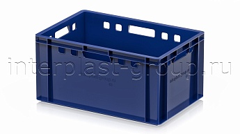 Ящик для мяса и колбасных изделий Е-3 темно-синий в Уссурийске Ящик для мяса и колбасных изделий Е-3 темно-синий в Уссурийске