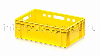 Ящик для мяса и колбасных изделий Е-2 желтый в Уссурийске Ящик для мяса и колбасных изделий Е-2 желтый в Уссурийске