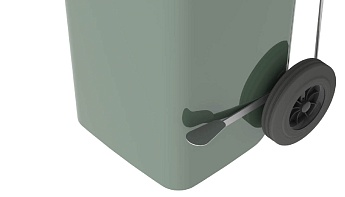 Педаль для мусорного контейнера 120 л.  серый в Уссурийске