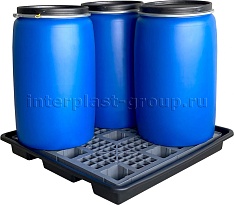Поддон пластиковый для четырех бочек в Уссурийске