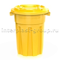 Мусорный бак универсальный  80 л желтый 80 желтый в Уссурийске
