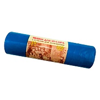 Мешки для мусора 100 л, с завязками, синие, в рулоне 10 шт., ПВД, 40 мкм, 840х670 мм, Концепция Быта Vitalux, 604933 в Уссурийске Мешки для мусора 100 л, с завязками, синие, в рулоне 10 шт., ПВД, 40 мкм, 840х670 мм, Концепция Быта Vitalux, 604933 в Уссурийске