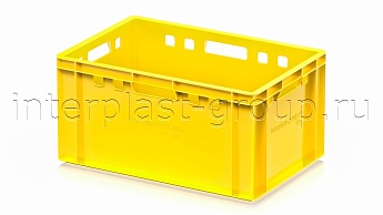Ящик для мяса и колбасных изделий Е-3 желтый в Уссурийске Ящик для мяса и колбасных изделий Е-3 желтый в Уссурийске