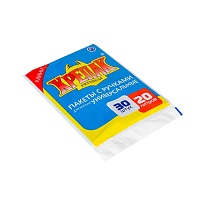 Мешки для мусора 20 л, с ручками, черные, в пачке 20 шт., ПНД, 10 мкм, 550х440 мм, Крепак, 4607075710023 в Уссурийске